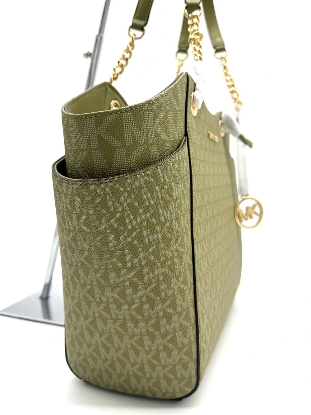 Michael Kors Jet Set Large Signature Logo Shoulder Bag - Oregano